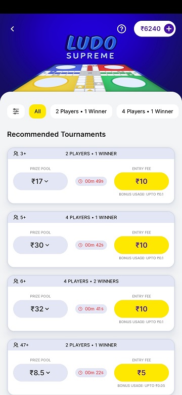 ludo supreme gold Tournament